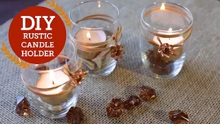 Rustic Candle Holder DIY Decorations | Fall Decor | BalsaCircle.com