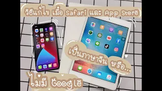 วิธีแก้ไข iPad เมื่อเจอปัญหา App Store และ Safari เป็นภาษาจีน หรือ ไม่มี Google ใน Safari