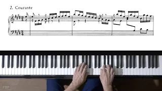 Bach French Suite No.6 "Courante" P. Barton, FEURICH 218 piano