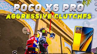 Aggressive Clutches With POCO X6 PRO (SMOOTH +90 FPS GAMEPLAY) PUBG/BGMI😈