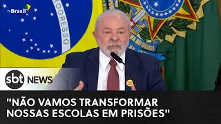 "Não vamos transformar nossas escolas em prisões", diz Lula sobre ataques