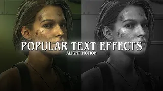 10+ ae Inspired Text Effects In Alight Motion(+xml)|Alissvx