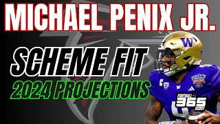 Michael Penix Jr Atlanta Falcons Scheme Fit & 2024 Projections NFL Draft Analysis