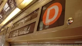 NYC Subway HD: Riding Westinghouse-Amrail R68 D via the F Line (Kings Highway to Coney Island)