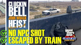 ⭐GTA 5 | Cluckin Bell Heist WITHOUT SHOOTING ANY NPC and LEAVING the SCENE OF CRIME by TRAIN⭐