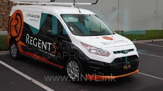 Partial Commercial Graphic Wrap on a Ford Transit Connect