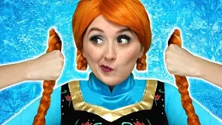 FROZEN ANNA CUTS HER HAIR! (With Elsa, Belle, Hans and Jafar) Totally TV parody