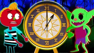 Midnight Adventure with Hickory Dickory Dock Song | Spooky Nursery Rhymes For Kids HALLOWEEN SPECIAL