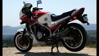 Honda VF750F - Danger! Deer crossing in front of the Interceptor!