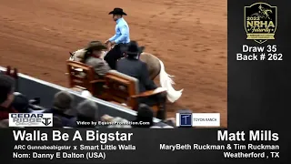 NRHA 2022 Open Futurity in Oklahoma 🇺🇸 Matt Mills  🐴 Walla Be A Bigstar … 222 (Champions Lev.3)