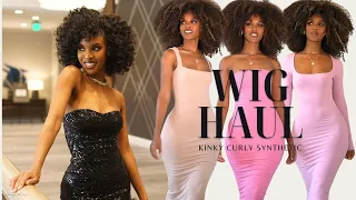 Kinky Curly Synthetic Wig Haul |  Shake N Go FLEXI-ROD, LOOSE DEEP & Vanessa Express LAS JESPEN