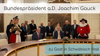 Ehemaliger Bundespräsident Joachim Gauck zu Besuch in Schwäbisch Hall