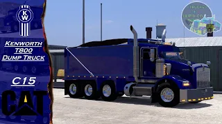 Kenworth T800 Dump Truck - Quarry Run - Kriechbaum's New C15 - American Truck Simulator - Ats -