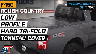 2015-2020 F150 Rough Country Low Profile Hard Tri-Fold Tonneau Cover Review & Install