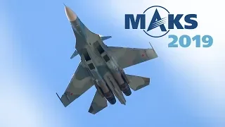 MAKS 2019 ✈️ Su-30SM Tight Combat Turning!! - HD 50fps