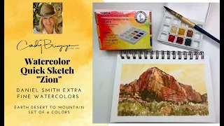 Painting Zion with Daniel Smith Extra Fine Watercolors