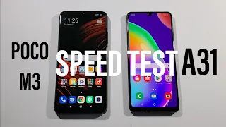 Xiaomi Poco M3 vs Samsung A31 Comparison Speed Test