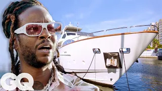 2 Chainz Checks Out a $15,000,000 Super Yacht with a Jet Ski Garage | GQ