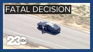 Pursuit suspect dies after jumping from CHP cruiser