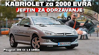 Kabriolet za 2000 evra! Peugeot 206 CC 1.6 109ks