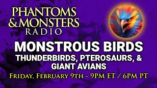 MONSTROUS BIRDS: THUNDERBIRDS, PTEROSAURS, & GIANT AVIANS - LIVE CHAT - Q & A - Lon Strickler (Host)