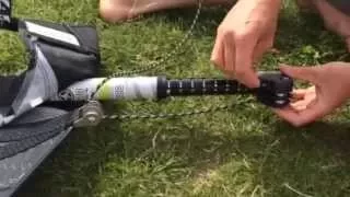 How to thread a 0-degree windsurfing sail pulley downhaul