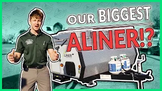 Our BIGGEST A-Frame is BACK!! 2022 Aliner Expedition Sofa Bed Walkthrough | Beckley's RVs