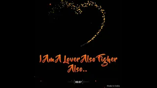 I am a lover also fighter also from naa peru surya naa illu India | lirical song