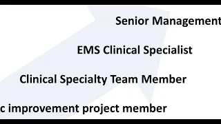 Webinar - EMS Clinical Specialists