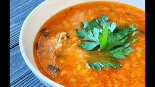 Вкусный супчик с консервой в томате