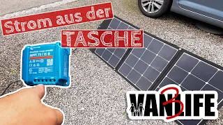 Ford Nugget Plus: Installation Victron SmartSolar mit Wattstunde Sunfolder+ 140 Wp