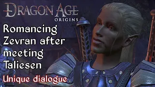 Dragon Age: Origins - Romancing Zevran after his personal quest - Unique dialogue