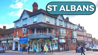 ST ALBANS, UK | Hertfordshire | 4K Walk Through City Centre