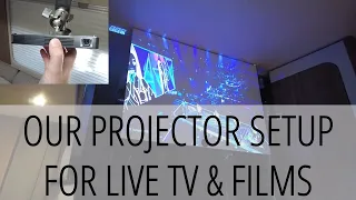 Motorhome Projector Setup for Live TV and Movies