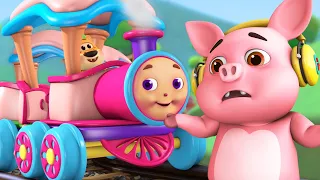 [NEW] Piggy on the railway line picking up stones - 3D Animation English Nursery rhyme song children