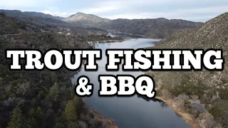 Silverwood Lake TROUT FISHING and BBQ | DJI MINI 2 Footage | Winter TROUT | 4K