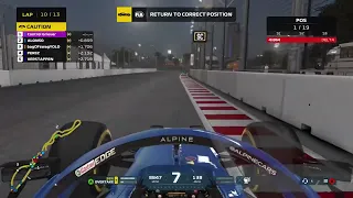 What happens if you overtake the safety car?