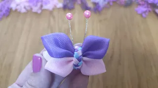 DIY How to Make a Butterfly Hair Bow / Cómo hacer un lazo de mariposa / МК Метелик заколка