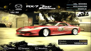 NFS MOST WANTED l Mazda RX7  "Toreto" Rapido y Furioso l Alexx