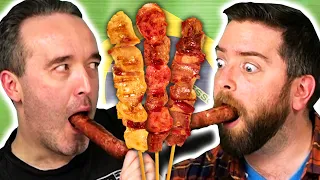 Irish People Try Brazilian Meat Skewers