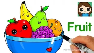 How to Draw a Bowl of Fruit Easy