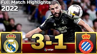 Real Madrid vs Espanyol | 3-1 | Full match highlights 2022 | La Liga