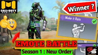 CALL OF DUTY MOBILE EMOTE BATTLE | BATTLE OF EMOTE | COD MOBILE SEASON 1: NEW ORDER EMOTE🕺