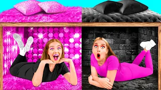 Habitaciones Secretas Bajo la Cama | Rico vs Pobre Momentos Divertidos por Fun Fun Challenge