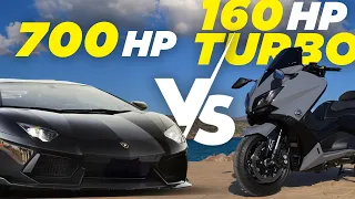 TMAX 530 Turbo 160+ hp VS Lamborghini Aventador 700hp