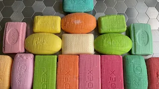 ASMR cutting cubes on Dex, Berry, Royal soap