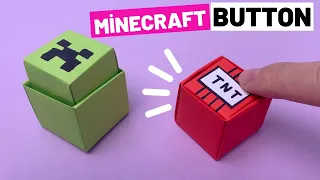 Origami Paper MINECRAFT Pop Push Button Making | Origami Toy