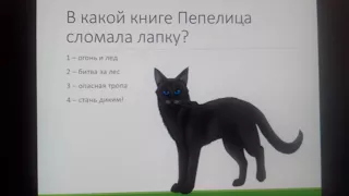 Тест на знание первого цикла коты воители