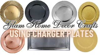 Beautiful Home Decor Ideas using Charger Plates (Glam Edition) | Dollar Tree DIY