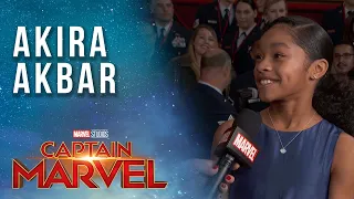 Monica Rambeau actress Akira Akbar LIVE from the Captain Marvel Red Carpet Premiere!